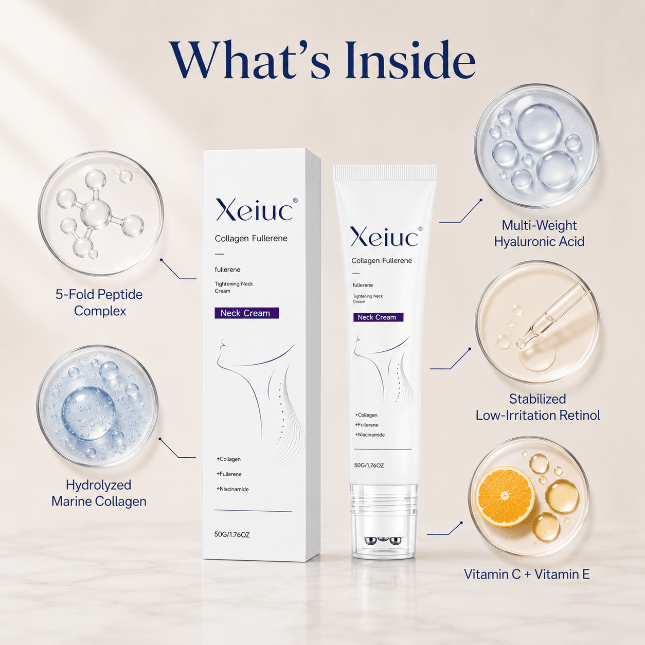Xeiuc Collagen Fullerene Neck Cream